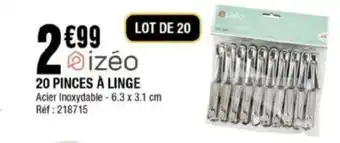 La Foir'Fouille 20 PINCES À LINGE offre