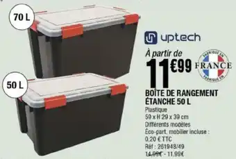 La Foir'Fouille BOÎTE DE RANGEMENT ÉTANCHE 50 L offre