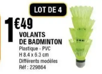 La Foir'Fouille VOLANTS DE BADMINTON Plastique - PVC offre