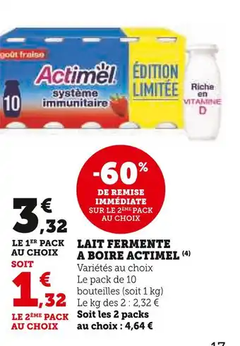 Actimel lait fermente a boire