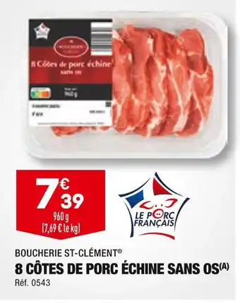 ALDI Boucherie st-clément 8 côtes de porc échine sans os offre