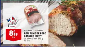 ALDI Boucherie st-clément rôti fumé de porc kassler cuit offre