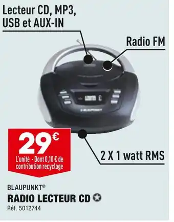 ALDI Blaupunkt radio lecteur cd offre