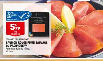 ALDI Gourmet finest cuisine saumon rouge fumé sauvage du pacifique offre