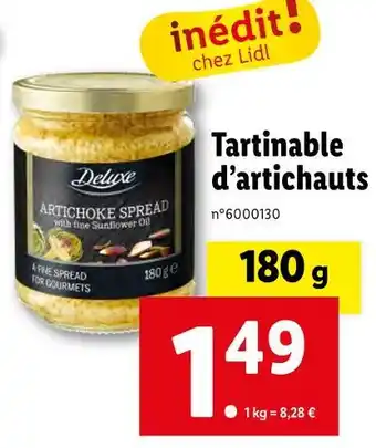 Lidl Deluxe tartinable d’artichauts offre
