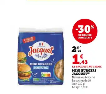 Jacquet mini burgers