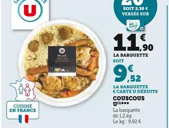 U Express U couscous offre