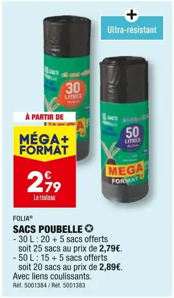 ALDI Folia sacs poubelle offre