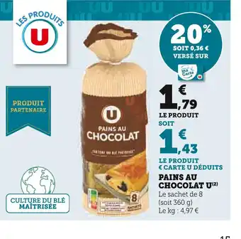 U Express U pains au chocolat offre