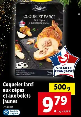 Deluxe coquelet farci aux cèpes et aux bolets jaunes
