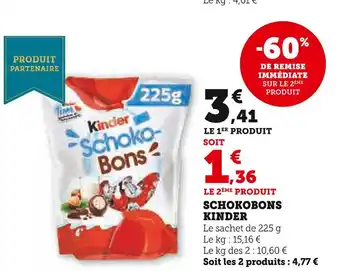 U Express Kinder schokobons offre