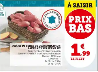 U Express U pomme de terre de consommation lavee a chair ferme offre