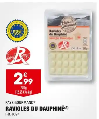 ALDI Pays gourmand ravioles du dauphiné offre