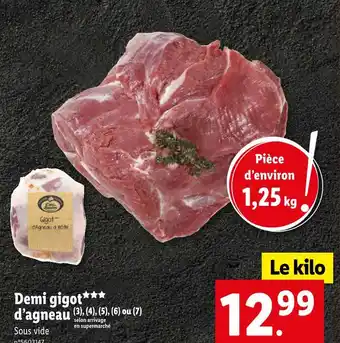 Lidl L'étal du boucher demi gigot d’agneau offre