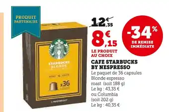 U Express Starbucks cafe starbucks by nespresso offre
