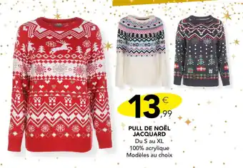 Stokomani Pull de noël jacquard offre