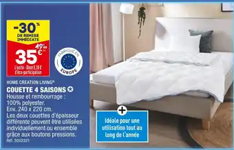 ALDI Home creation living couette 4 saisons offre