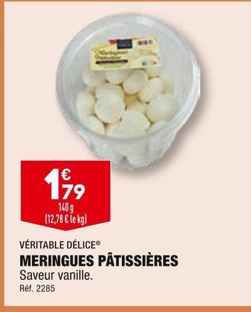 Promo Véritable délice meringues pâtissières chez ALDI
