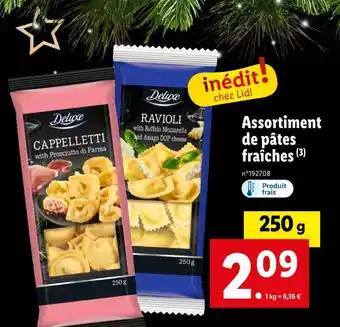 Lidl Deluxe assortiment de pâtes fraîches offre