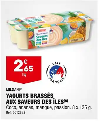 ALDI Milsani yaourts brassés aux saveurs des îles offre