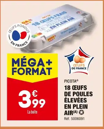 ALDI Picota 18 œufs de poules élevées en plein air offre