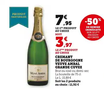 U Express Veuve ambal cremant de bourgogne grande cuvee offre