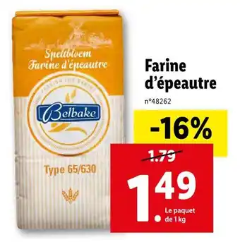 Lidl Belbake farine d’épeautre offre