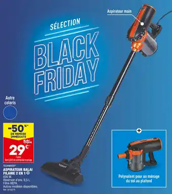 ALDI Techwood aspirateur balai filaire 2 en 1 offre