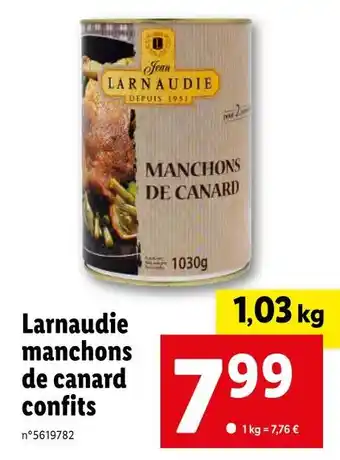 Lidl Larnaudie manchons de canard confits offre