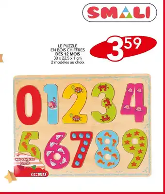 Stokomani Smali le puzzle en bois chiffres offre