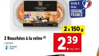 Lidl Toque du chef 2 bouchées à la reine offre