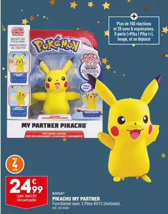 Bandai pikachu my partner