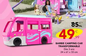 Stokomani Barbie barbie camping car transformable offre