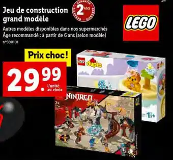 Lidl Lego jeu de construction grand modèle offre