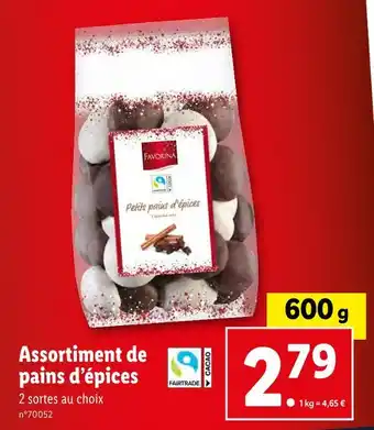 Lidl Favorina assortiment de pains d’épices offre