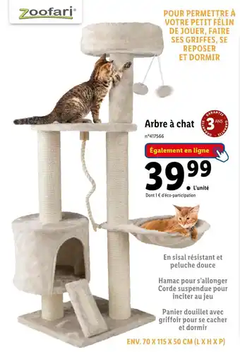 Zoofari arbre Ă chat