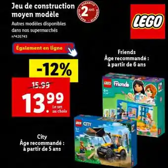 Lidl Lego jeu de construction moyen modèle offre