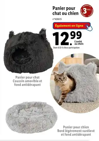 Lidl Panier pour chat ou chien offre