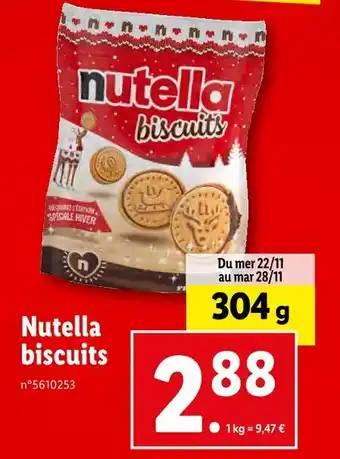 Lidl Ferrero nutella biscuits offre