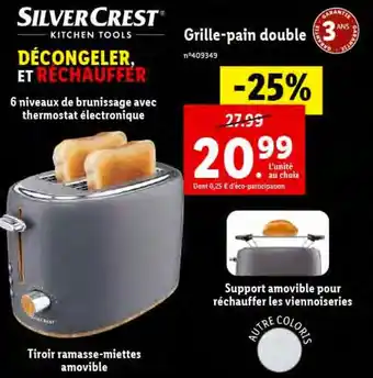 Lidl Silver crest grille-pain double offre