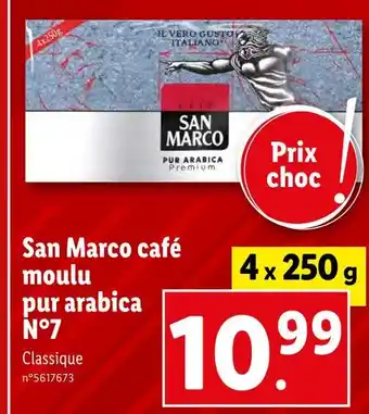 Lidl San marco café pur arabica n°7 offre