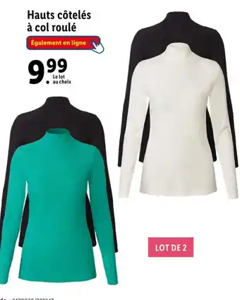 Lycra hauts côtelés à col roulé