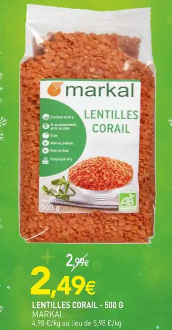 naturéO Markal lentilles corail offre