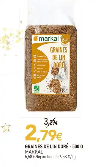 naturéO Markal graines de lin doré offre