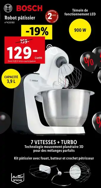 Lidl Bosch robot pâtissier offre