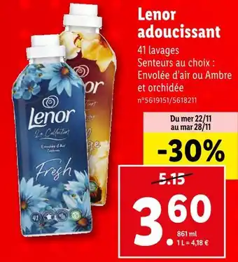 Lidl Lenor lenor adoucissant offre