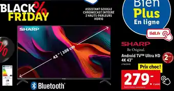 Sharp android tvtmultra hd 4k 43