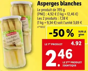 Lidl Freshona asperges blanches offre