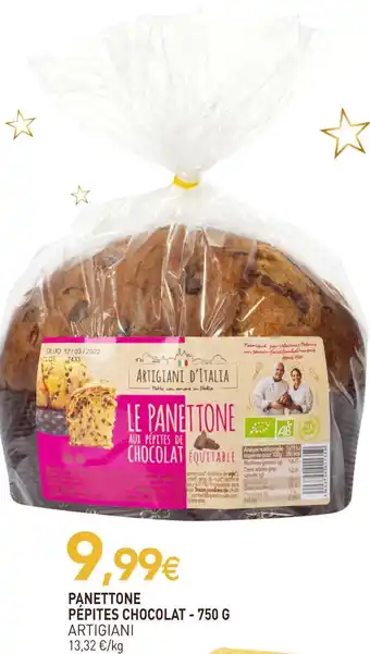 naturéO Artigiani panettone pépites chocolat - 750 g offre