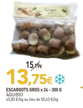 Aquibio escargots gros x 24